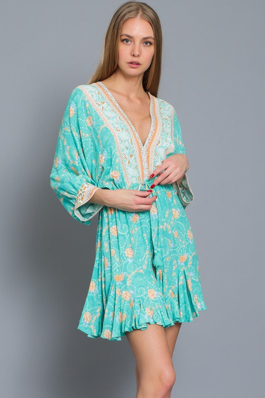 dolman sleeve mini dress Sasha SIZE:2S-3M Partial Elastic Waist Pair it with strappy SHERRI HILL - 56932