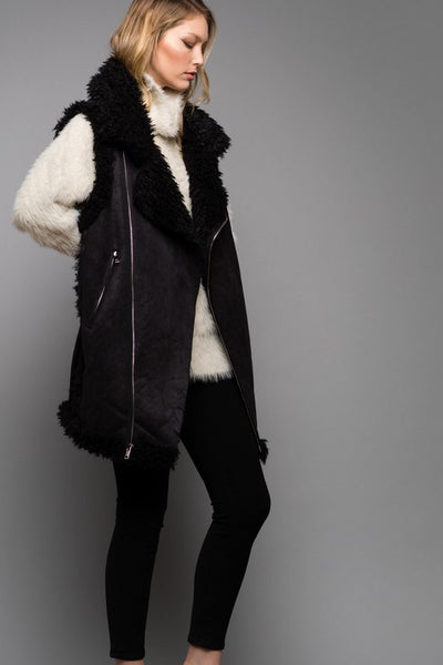 The Kaia Faux Shearling Vest-Outerwear-Style Trolley