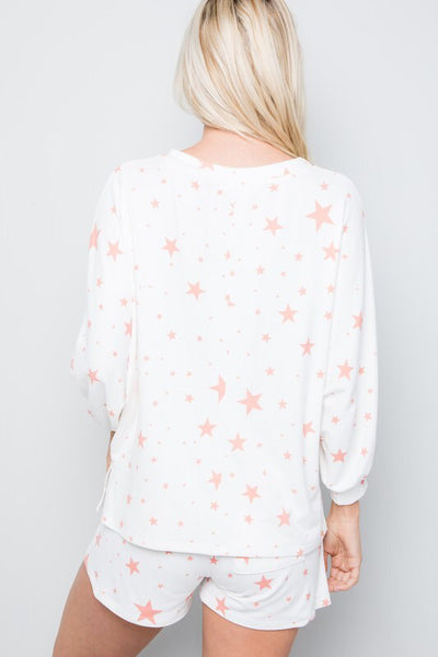 Star Print French Terry Set-Loungewear-Style Trolley