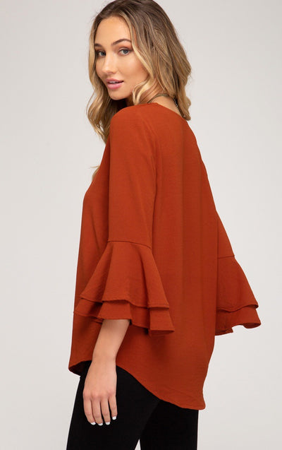 Clara Bell Sleeve Blouse-Top-Style Trolley