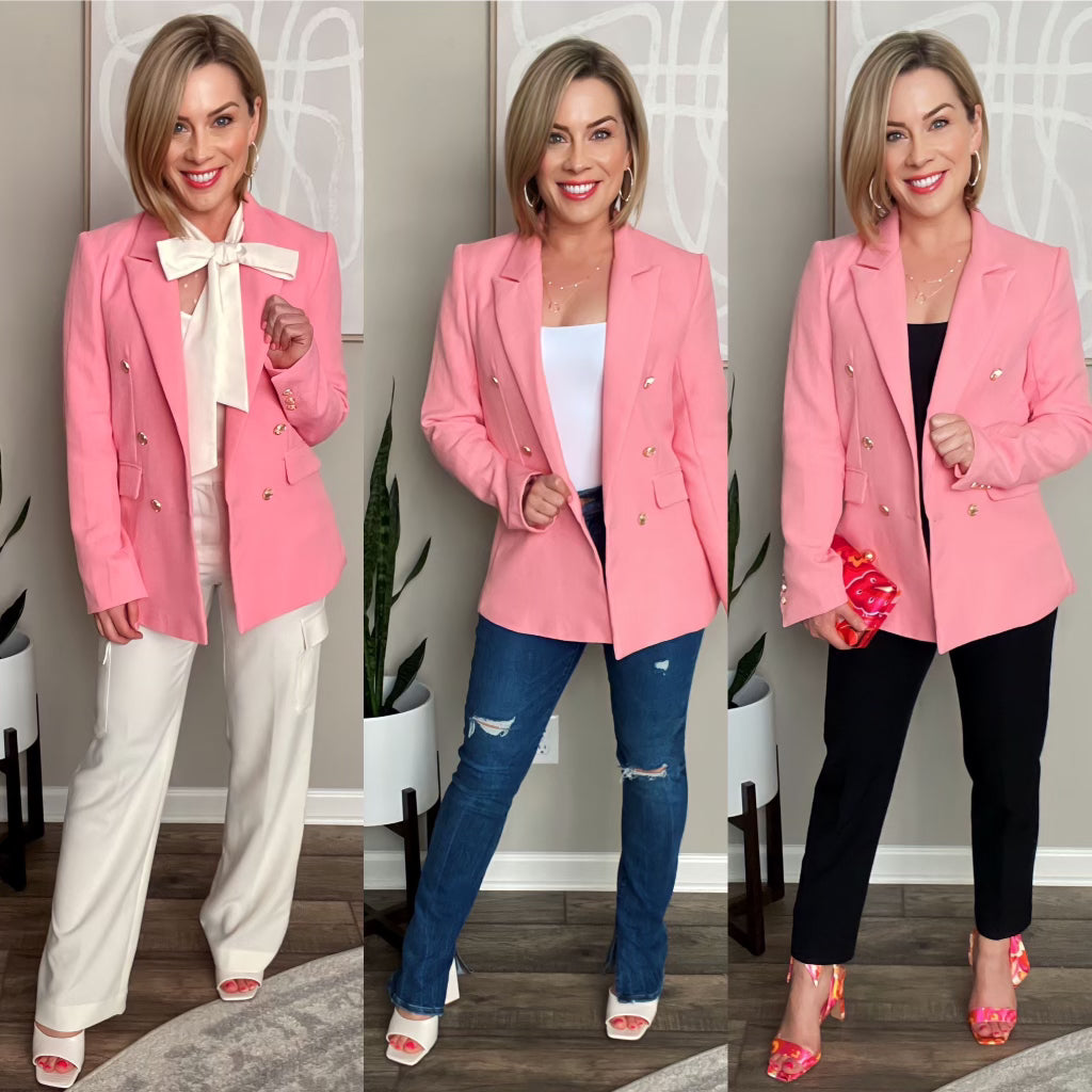 Ainsley Double Breasted Statement Blazer