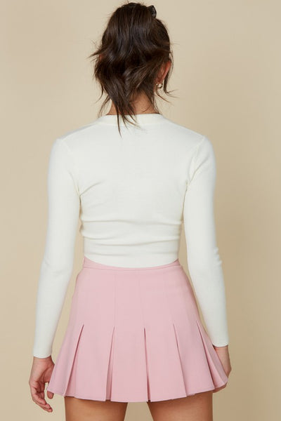Blush Pleated Tennis Skirt