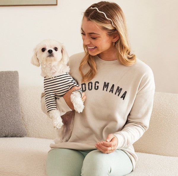 Dog online Mom Unisex Winter Sweatshirt, Autumn-Winter Sweatshirt with Round Neck, Thick Round Neck Sweatshirt