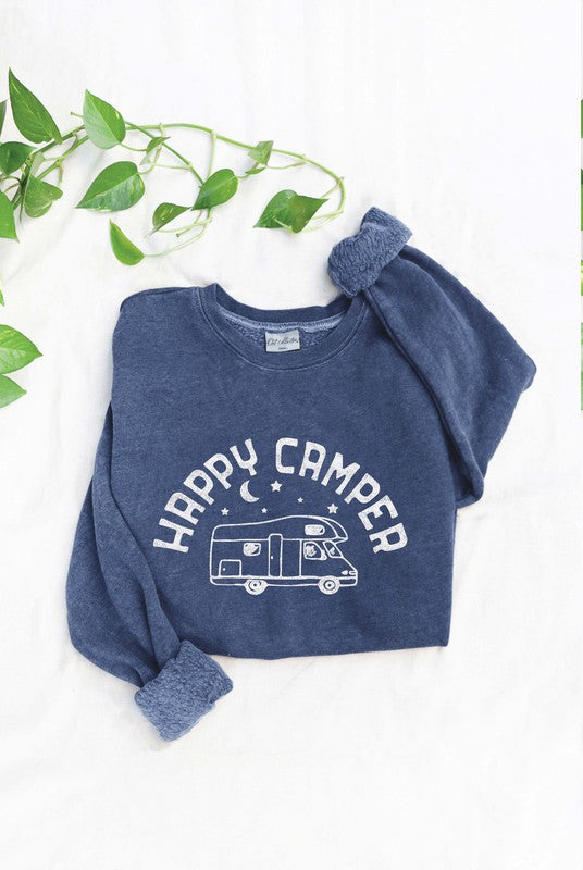 Happy Camper Mineral Washed Sweatshirt