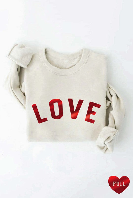 LOVE Unisex Fleece Pullover Sweatshirt