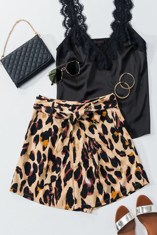 The Demi Leopard Print Shorts-Shorts-Style Trolley
