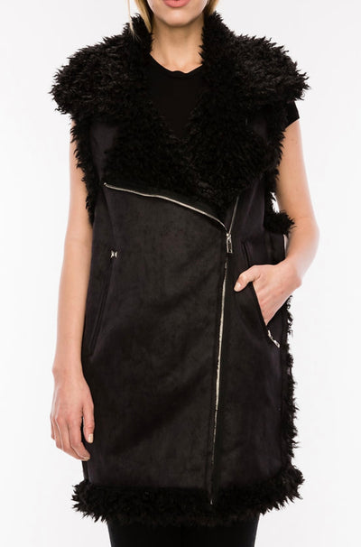 The Kaia Faux Shearling Vest